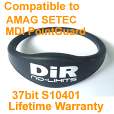 37bit S10401 Proximity Wristband for AMAG SETEC MDI PointGuard